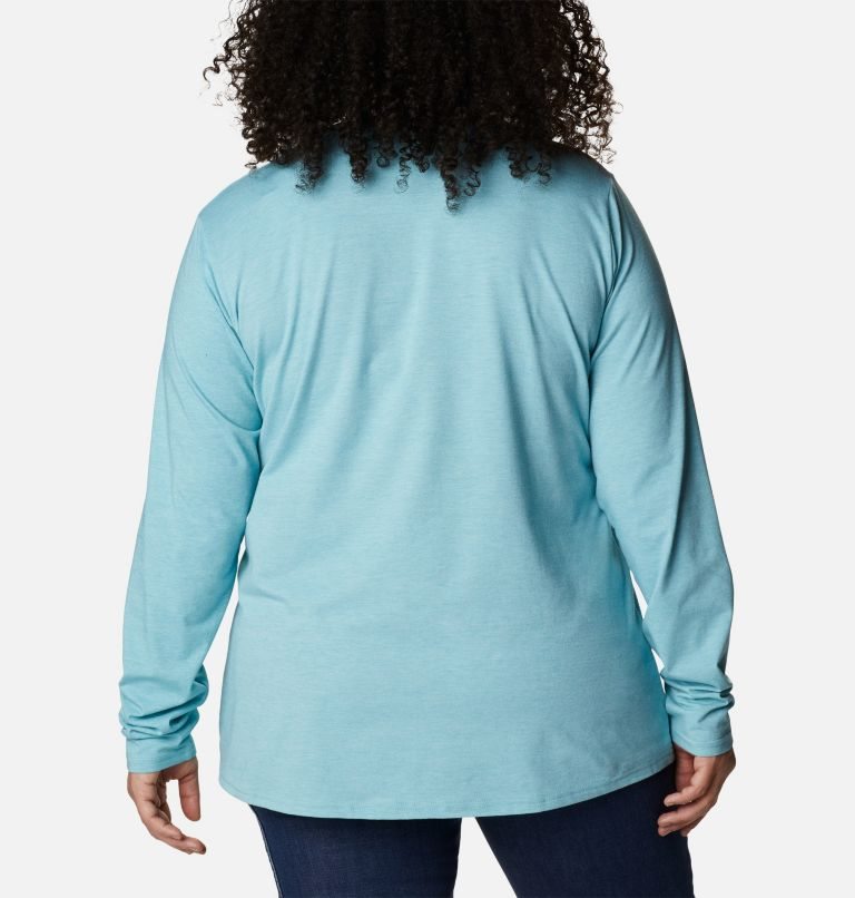 Women's Columbia Sun Trek Long Sleeve T Shirts Turquoise | Plus Size CA-SA685